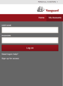 Vanguard Logon
