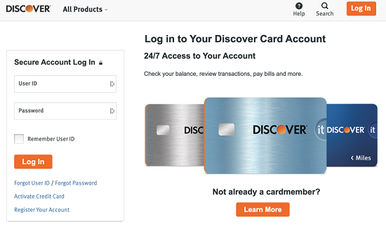 Discover Card Login